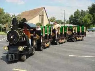 The farm train and its passenger cars