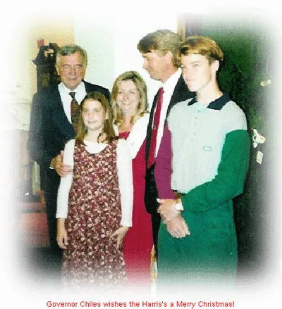 The Harris family with Florida Governor Lawton Chiles